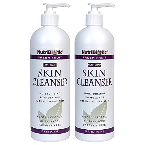 NutriBiotic Body Wash - Moisturizing NonSoap Cleanser with GSE, pH Balanced - 16oz Twin Pack