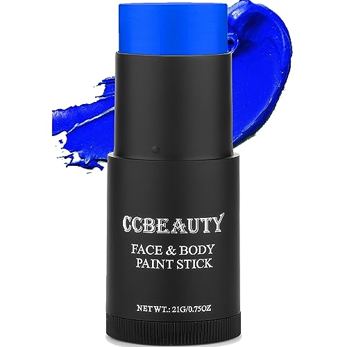 CCBeauty Body Paint Stick - High Pigment, Long-Lasting, Vegan, Hypoallergenic - UV Blue, 0.35oz