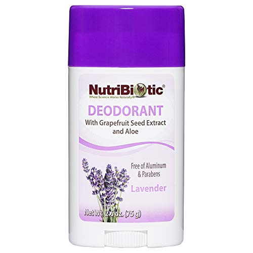 NutriBiotic Deodorant - Long-Lasting Lavender Scent, Vegan, Aluminum-Free - 2.6 Oz Stick