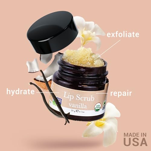 Beauty by Earth Organic Lip Scrub - Exfoliates & Moisturizes for Soft, Smooth Lips - Vanilla