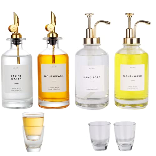 Molimoli Soap Dispenser Set - Versatile Design, Food-Grade Glass & Reusable Labels - 500ml & 350ml