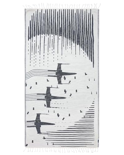 Sand Cloud Turkish Beach Towel - Quick Dry, 100% Organic Cotton, Star Wars Design - 37"x67"