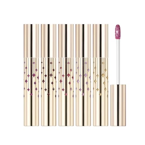 Anglicolor Lip Gloss Set - Hydrating, Non-Sticky, Luminous Shine, Cruelty-Free - 5 Shades