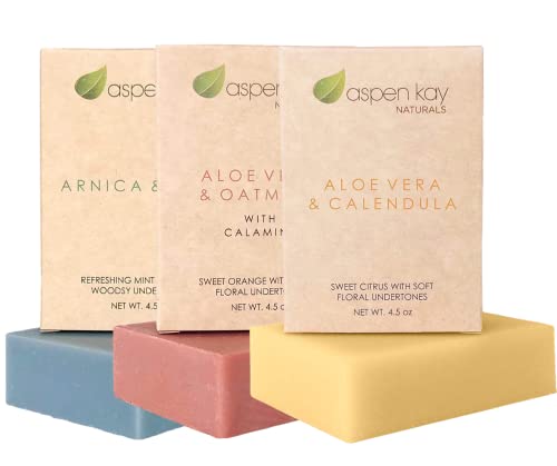 Natural Soap Set - Gentle, Nourishing Ingredients, Pure Essential Oils - 4.5oz Bars