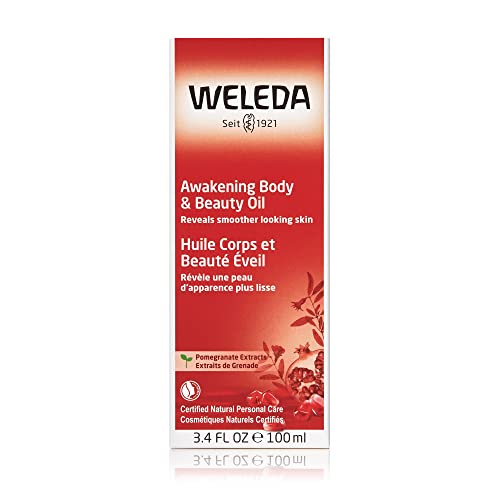 Weleda Awakening Pomegranate Body Oil - Moisturizes, Nourishes with Plant Oils - 3.4oz