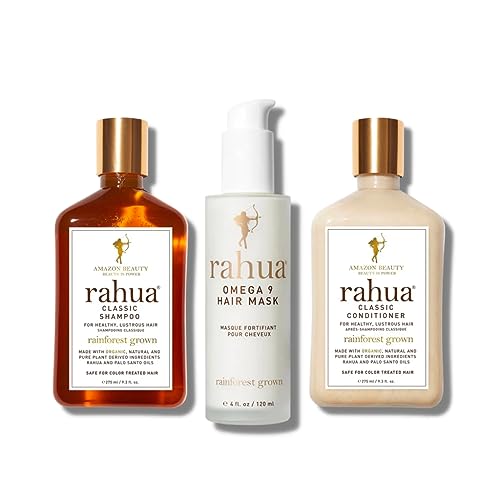 Rahua Hair Care Set - Strengthening Shampoo & Conditioner, Omega 9 Mask - 9.3oz & 4oz