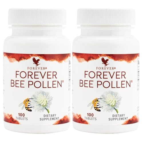 Forever Living Superfood - Energy Boosting, Nutrient-Rich Bee Pollen Tablets - 100 Count (2 Pack)