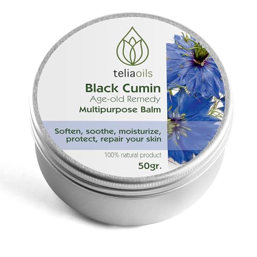 Teliaoils Black Cumin Skin Balm - Soothes, Hydrates, Repairs - Natural Ingredients, 1.68 oz