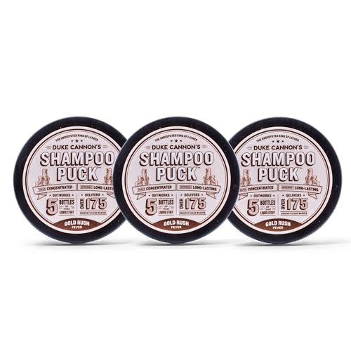Duke Cannon Shampoo Puck for Men - Nourishing, Sulfate-Free, 175+ Washes - 4.5oz (3 Pack)