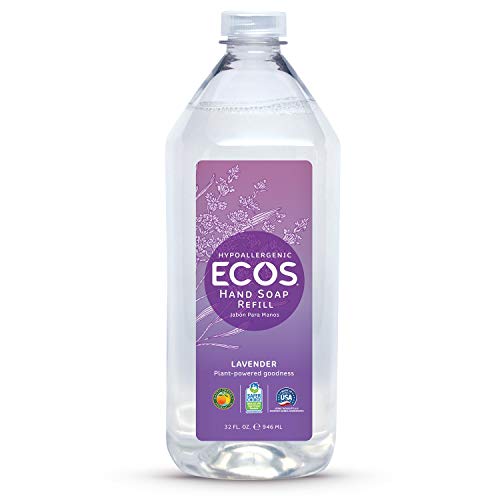 ECOS Hand Soap - Hypoallergenic Lavender, Moisturizing Vitamin E, Biodegradable - 32oz Refill