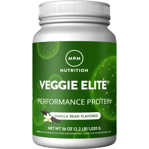 MRM Nutrition Veggie Elite Protein Powder - 24g Plant-Based Protein, Digestive Enzymes - 30 Servings