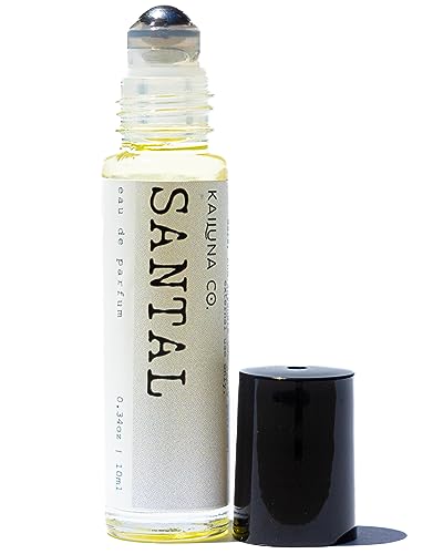 Santal Roll-On Perfume Oil - Natural Aromatherapy, Pure Jojoba, Alcohol-Free - 10ml