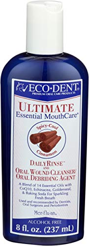 Eco-Dent Mouthwash - Cinnamon Flavor, Promotes Oral Health, Made in USA - 8 Ounce