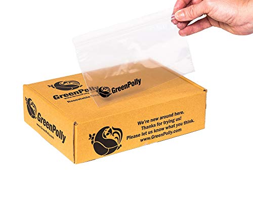 GreenPolly Food Storage Bags - 100% Renewable Material, Food Safe, 200 Count, 6.5x3.5 inches