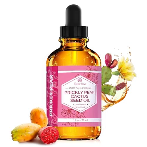 Leven Rose Prickly Pear Seed Oil - Hydrating Face & Hair Moisturizer, Cold Pressed - 1oz