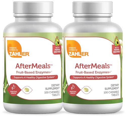 Zahler AfterMeals Digestive Enzymes - Supports Digestion with Papaya & Pineapple - 200 Tablets