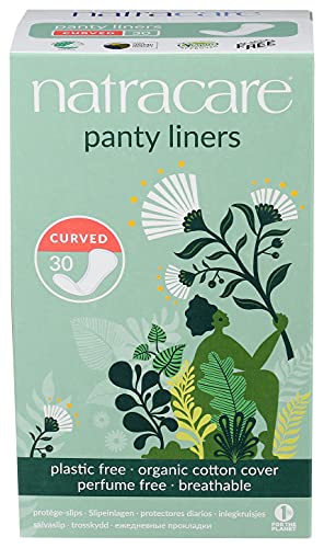 Natracare Panty Liners - Breathable Organic Cotton, Plastic-Free, Chlorine-Free - 30 Liners