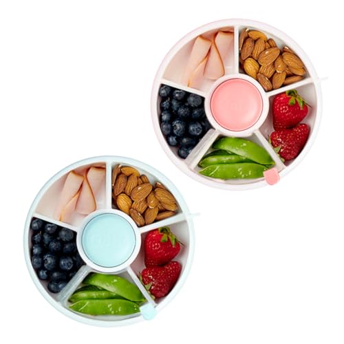 GoBe Kids Snack Spinner - Engaging 5-Compartment Container, BPA-Free, Dishwasher Safe - 6.5in