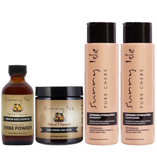 Sunny Isle Hair Care Bundle - Strengthens, Nourishes, Hydrating Shampoo & Conditioner - 2oz & 4oz