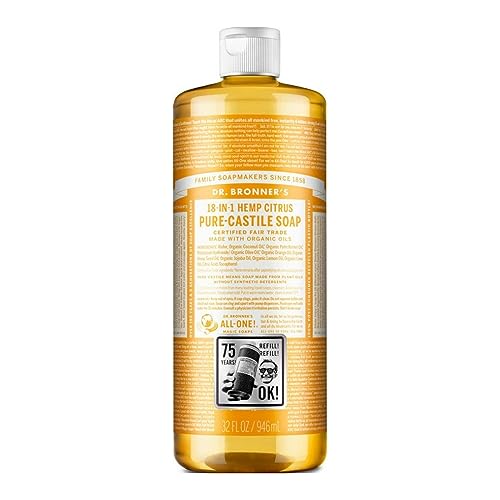 Dr. Bronner’s Body Soap - Concentrated Citrus Cleaner, Organic & Fair-Trade - 32oz, 2-Pack