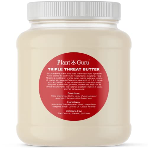 Triple Threat Body Butter - Intense Moisturizer with Shea, Mango & Coconut Oils - 3 lbs