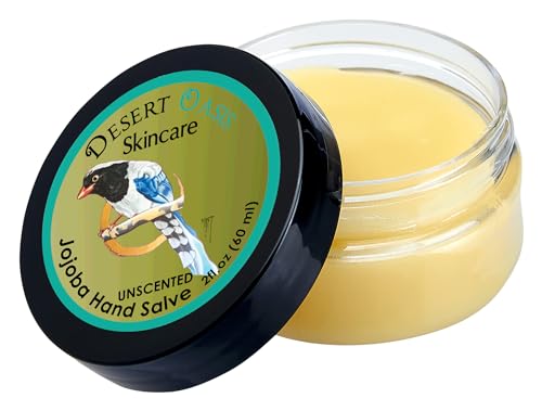 Desert Oasis Skincare Jojoba Hand Salve - Moisturizes & Softens, Organic Ingredients - 2 oz