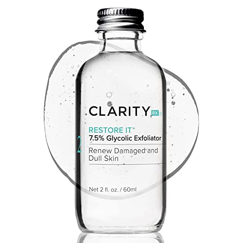 ClarityRx Face Serum - Glycolic Acid Exfoliating Treatment, Paraben-Free, 2 fl oz