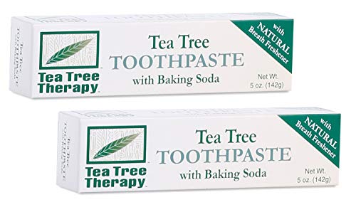 Tea Tree Therapy Toothpaste - Natural Breath Freshener & Dual Cleaning with Baking Soda - 5oz