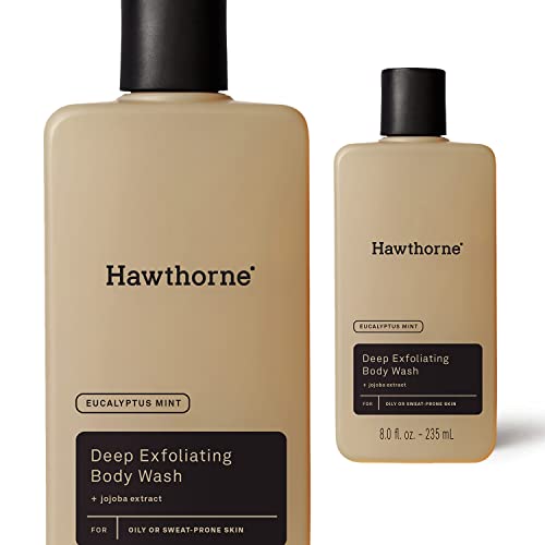 Hawthorne Men's Body Wash - Deep Cleansing with Jojoba Extract, Mint Eucalyptus Scent - 8 fl. oz.