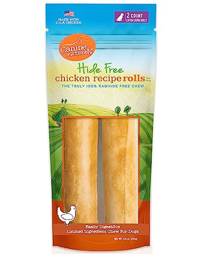 Canine Naturals Dog Treat - All-Natural Chicken, Rawhide-Free, Easy to Digest - XL (2 Count)