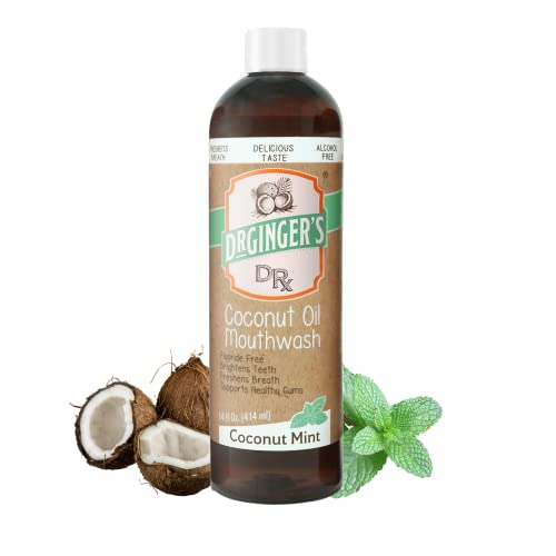 Dr. Ginger's Coconut Oil Pulling Mouthwash - Targets Bad Breath, Supports Gum Health - 14fl oz