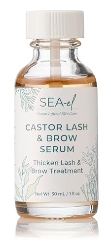 Sea El Castor Lash & Brow Serum - Nourishes & Thickens Lashes, Organic Oils - 1 fl oz