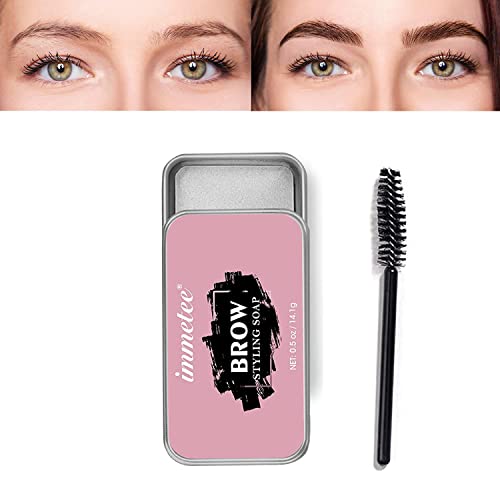 immetee Eyebrow Enhancer Soap - Long-Lasting Waterproof, Nourishing Formula - 0.5oz with Brush