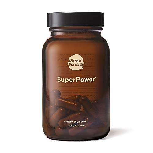 Moon Juice SuperPower Mushroom Supplement - Natural Immune Support, Vegan & Non-GMO - 30 Capsules