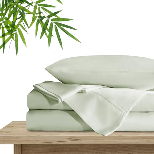 Whitney Home Textile Cooling Cali King Sheet Set - Silky Soft, Organic Viscose, 16" Deep Pocket