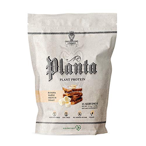 Ambrosia Planta Protein Powder - Organic, Vegan, Gourmet Banana Maple Flavor, 25 Servings