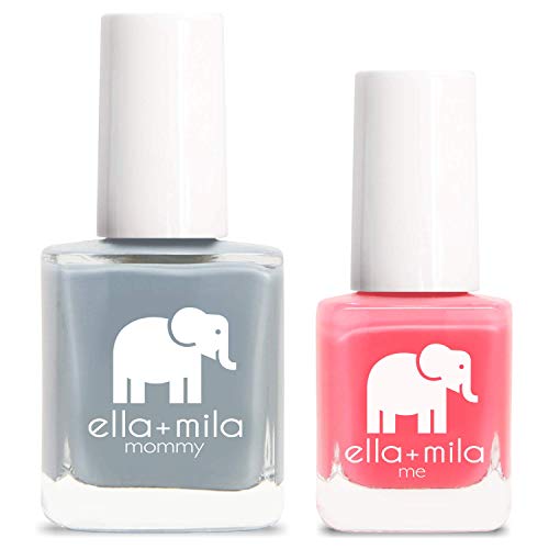 ella+mila Nail Polish Set - 7-Free, Vegan, PETA Certified - Grey Skies & Ella's Pick