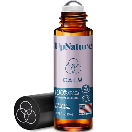 UpNature Calm Essential Oil Roll-On - 100% Natural Relaxation Blend, TSA-Approved - 10ml