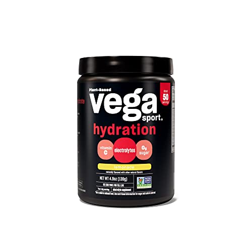 Vega Sport Hydration Electrolyte Powder - Boost Recovery, Vitamin C, Vegan, Keto - 4.9oz