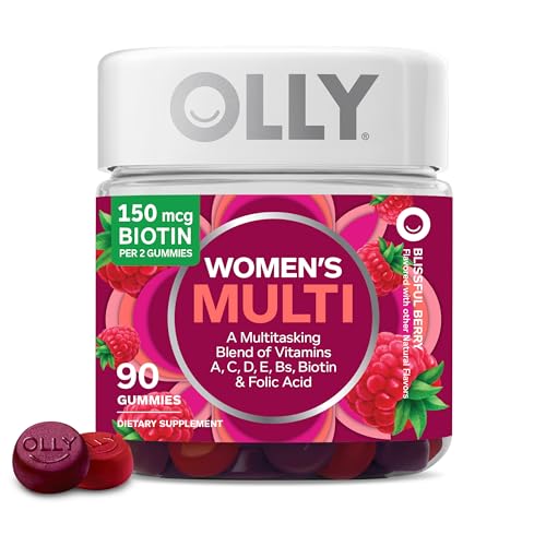 OLLY Women's Multivitamin Gummy - Supports Wellness with Vitamins A, C, D, E & Biotin - 90 Count