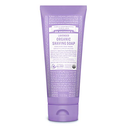 Dr. Bronner's Organic Shaving Soap - Soothes & Moisturizes, Lavender Scent - 7oz