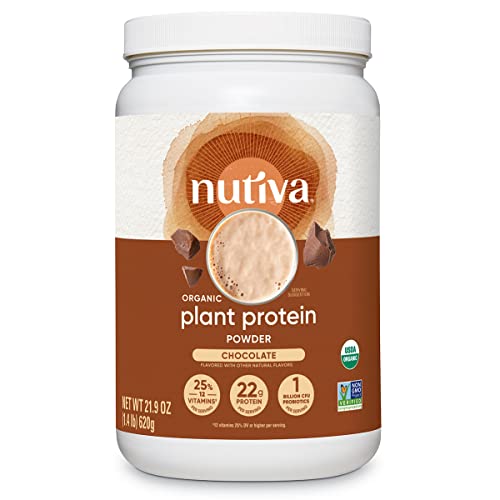 Nutiva Organic Plant Protein Smoothie - Rich in Protein & Amino Acids, Vegan & Non-GMO - 1.4lb