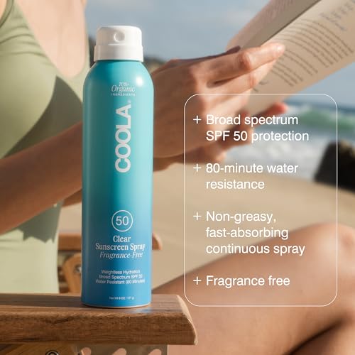 COOLA Organic Sunscreen SPF 50 - Broad Spectrum, Hydrating, Vegan, Gluten Free - 6 Fl Oz