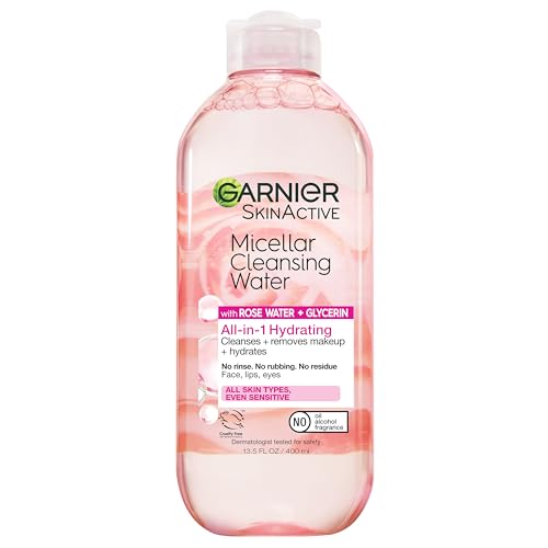 Garnier Micellar Water Facial Cleanser - Hydrating Makeup Remover, Vegan, 13.5 Fl Oz