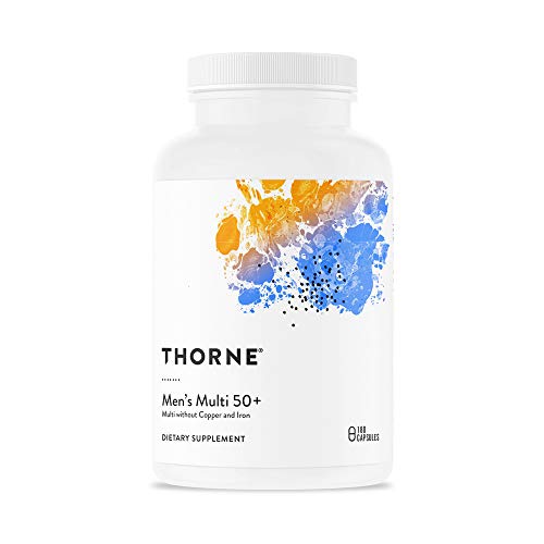 THORNE Men's Multi 50+ - Daily Multivitamin for Active Men, Gluten-Free, 180 Capsules