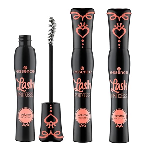 essence Lash Princess Volume Mascara - Long-Lasting, Vegan, Cruelty-Free - Black, Pack of 3