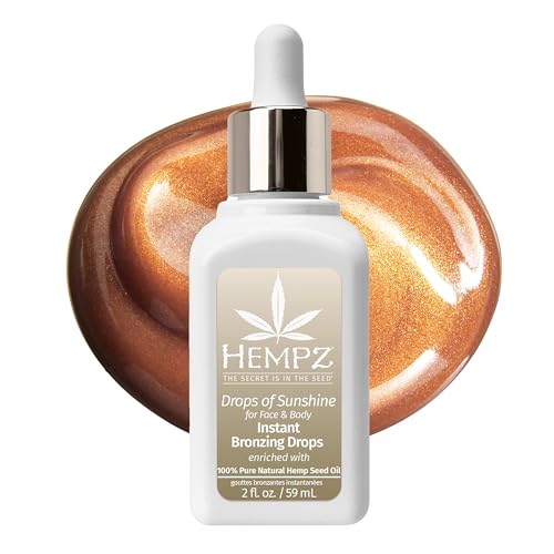 Hempz Body Bronzer - Instant Tan, Hydrating & Fragrance-Free, Enriched with Shea & Aloe - 2 oz.