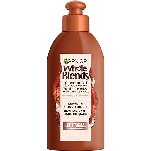 Garnier Whole Blends Leave-In Conditioner - 24-Hour Frizz Control, Paraben-Free - 5.1 Fl Oz