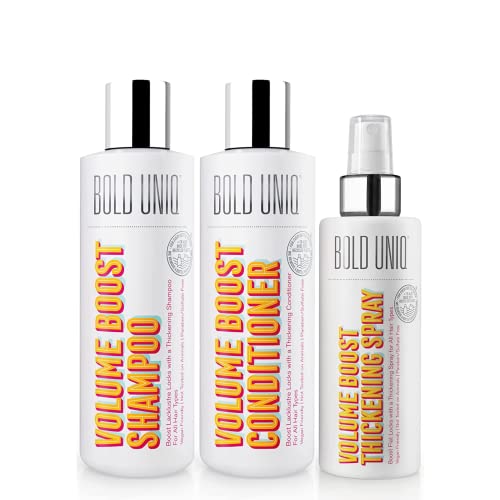 BOLD UNIQ Hair Care Bundle - Adds Volume & Texture, Paraben & Sulfate Free - 3 Products