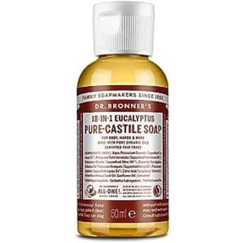 Dr. Bronner's Pure-Castile Liquid Soap - Organic Oils, Fair Trade, Versatile Uses - 2oz